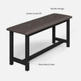 thumbnail image 6 of Dining Table Set for 4, Kitchen Dining Table Set with Upholstered Benches, Kitchen Dining Room Table with Storage Drawers & Wine Rack for Small Space-Retro Brown, 6 of 8