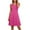 Hot Pink, variant on Womens Dresses Midi Boho Plus Size Beach Tank Dress Sleeveless V Neck Pink Ladies Sundress XL
