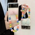 thumbnail image 2 of Cute Case for Galaxy Z Flip 3 with Pink Bow, Girls Case Strap Case for Samsung Galaxy Z Flip 3 5G, Luxury Women Case with Bracelet Wristband, Protective Case for Samsung Galaxy Z Flip 3 5G 2021, 2 of 14