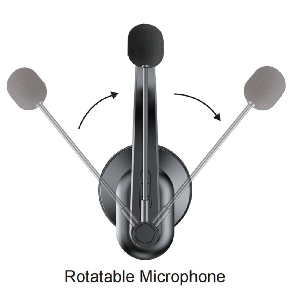 Bluetooth Headset with Microphone, Noise Canceling Wireless On Ear Headphones, Bluetooth Headphones with Mic Charging Base, Phone Headset Mute Button for Laptop, Call Centers, Office, Trucker