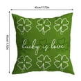 thumbnail image 2 of Danhjin St Patricks Day Pillow Covers Velvet, Green Trefoil Print for Sofa Cushion, 2 of 5