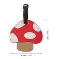 thumbnail image 2 of Unique Bargains 1 Pc Mushroom Luggage Tag for Travelling Red Soft Rubber, 2 of 5