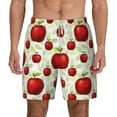 thumbnail image 3 of Uemuo Fruit Apples Pattern Mens Swim Trunks Quick Dry Board Shorts with Mesh Lining, Stretch Beach Shorts Quick Dry No-Chafing Board Shorts-XX-Large, 3 of 9