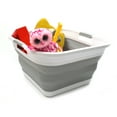 thumbnail image 6 of SAMMART Set of 2 Collapsible Plastic Laundry Tub - Square Basket - Foldable Storage Container / Organizer - Portable Washing Tub - Space Saving Laundry Hamper, 6 of 7