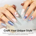 thumbnail image 4 of modelones Pearl Gel Nail Polish, 15 ML Glitter Pearl Shine White Gel Polish Iridescent Shimmer Mermaid Nail Drawing Gel Polish Soak Off Led Pearlescent Nail Polish Swirl Shell Thread Effect DIY Gift, 4 of 8