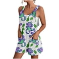 thumbnail image 3 of Summer 65% off Clearance! Women's Summer Comfortable Casual Suspender Printing Shorts Pocket Jumpsuit Shorts with Pockets 2025 Clothes, 3 of 6