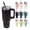 Black, variant on AQUAPHILE Insulated Tumbler with Leak-proof Lid and Straw, 30 oz Insulated Stainless Steel Coffee Mug with Handle, Travel Coffee Mug，Pink
