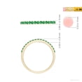 thumbnail image 6 of ANGARA Natural Prong Set Half Eternity Round Emerald Wedding Ring in 14K Yellow Gold for Women (Size-1.5mm) | May Birthstone, Birthday, Anniversary, Jewelry Gift for Women | Natural Emerald Ring, 6 of 10