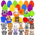 thumbnail image 1 of Huevos de Pascua rellenos de Letapapa con marionetas de animales de safari x12, 1 of 7