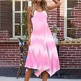 thumbnail image 5 of Uaswgudfs ​Sleeveless Relaxed Fit Casual Dress with Floral Accents & Asymmetric Hem - Summer Sundress for Women 2025 Pink M, 5 of 5