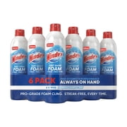 Windex Fast Shine Foam Glass, Window, and Mirror All Purpose Cleaner, No-Drip Aerosol Cleaning Spray, 19 oz