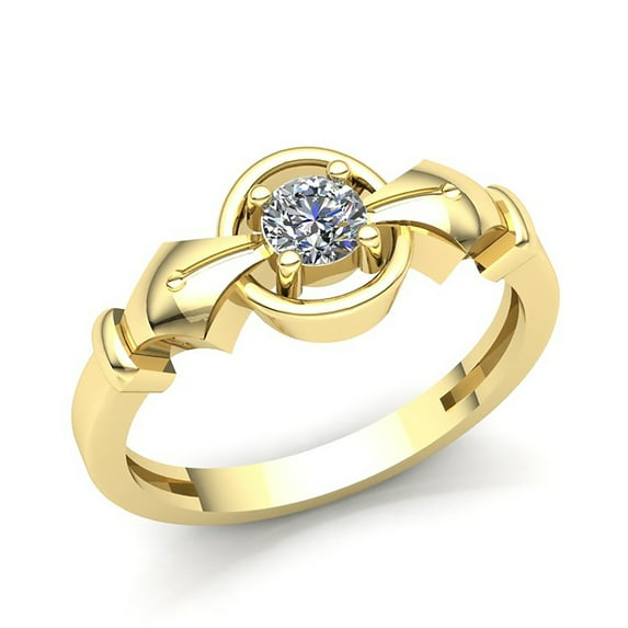 0.5ct Round Not Enhanced Ladies Bridal Solitaire Anniversary Engagement Ring Solid 18K Rose, White or Yellow Gold F VS1