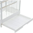 thumbnail image 6 of M optimized Bird Cage 28"x18.7"x23" Tall Iron Bird Cage with Rolling Stand, Lockable Casters, External Feeders & Removable Tray, 6 of 8