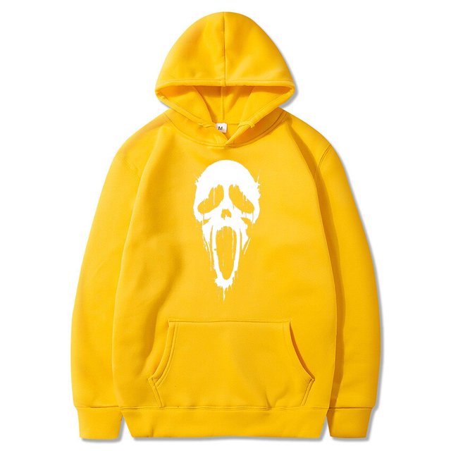 Sudadera con capucha para hombre y mujer, ropa de calle con estampado de fantasma de terror, película de miedo, de gran tamaño, a la moda, para Halloween, novedad
