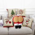 thumbnail image 3 of Decoraciones navideñas de almohada para piernas a tope de felpa de Papá Noel para chimenea de árbol de Navidad, 3 of 5