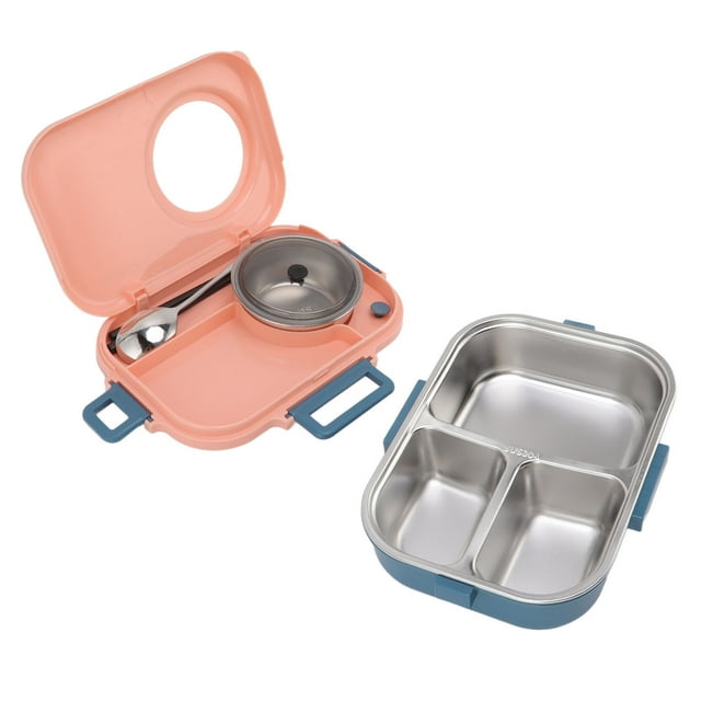 Thermal Lunch Box, Double Layer Insulated Bento Box 1100ml For Home For Picnic For Office Pink
