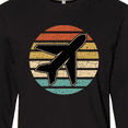 thumbnail image 4 of Inktastic Airplane Pilot Vintage Sunset Long Sleeve T-Shirt, 4 of 5