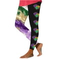thumbnail image 3 of lcziwo on Sale Clearance, Leggings for Women 2025 Carnival Graphic Printed Workout Yoga Pants Mardi Gras Full Length Milk Silk Soft High Waisted Tights Multicolor S, 3 of 5