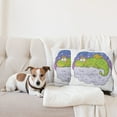 thumbnail image 4 of Ambesonne Dragon Throw Pillow Cover 2 Pack, Nighttime Sleep on a Cloud, 24", White Multicolor, 4 of 5