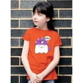 thumbnail image 2 of Boo. Ghost W Dino Costume T-Shirt Juniors -Image by Shutterstock,  Large, 2 of 4