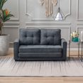 Erommy Modern Sofa Bed Upholstered Fabric Loveseat Sofa Folding Gary