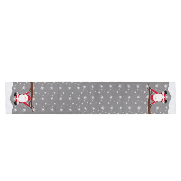 Cateissary Camino de de Navidad manteles individuales resistentes al desgarro decorativo Santa bordado mantel impreso hogar sala de estar nuevo hogar Kits de decoración para fiestas Cateissary HA070652-00