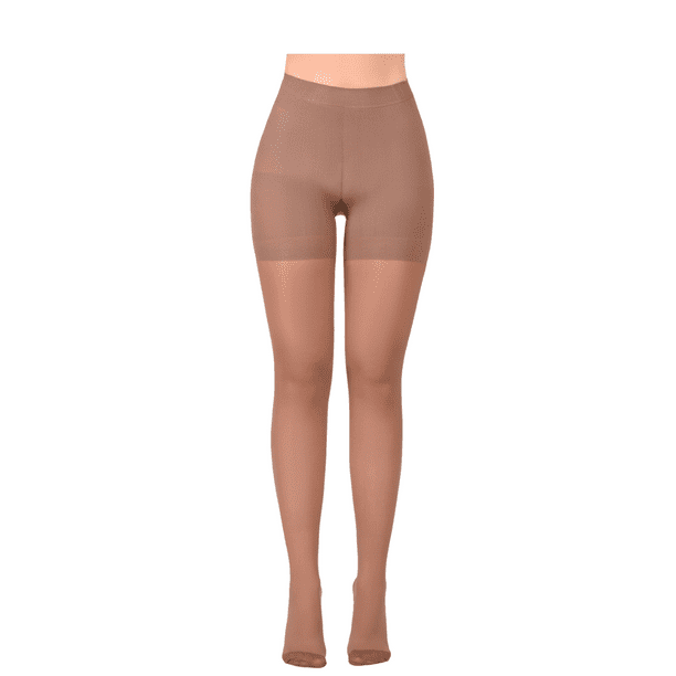 Mallas pantimedias resistentes para mujer tipo bóxer-short de tiro alto. Samsara 08PRE. Nude L