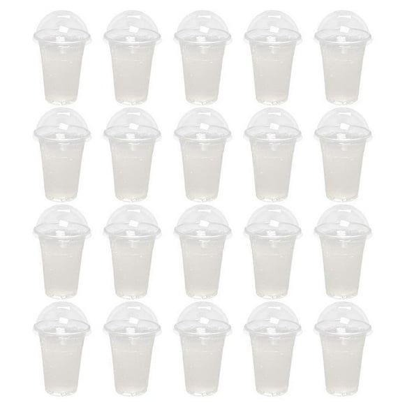 30 Sets Cups Lids Kids Small Coffee Cups Plastic Dessert Cups Beverage Cups Sundae Dessert Cups