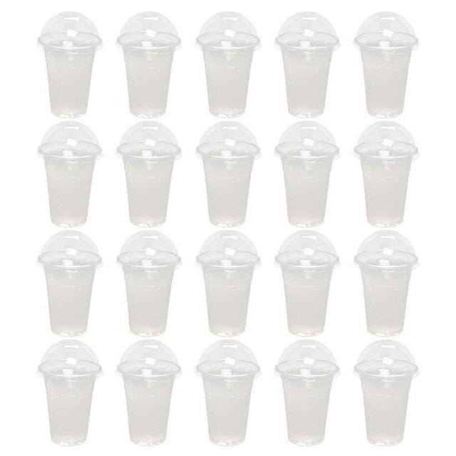 30 Sets of Disposable Juice Cups Transparent Beverage Cups Bubble Tea Cups Cold Drink Cups