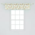 thumbnail image 2 of Ambesonne Floral Window Valance, Hand Drawn Doodle Daisies, 54" X 12", Peach Seafoam, 2 of 3