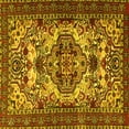 thumbnail image 1 of Ahgly Company Indoor Square Persian Yellow Traditional Area Rugs, 3' Square, 1 of 4