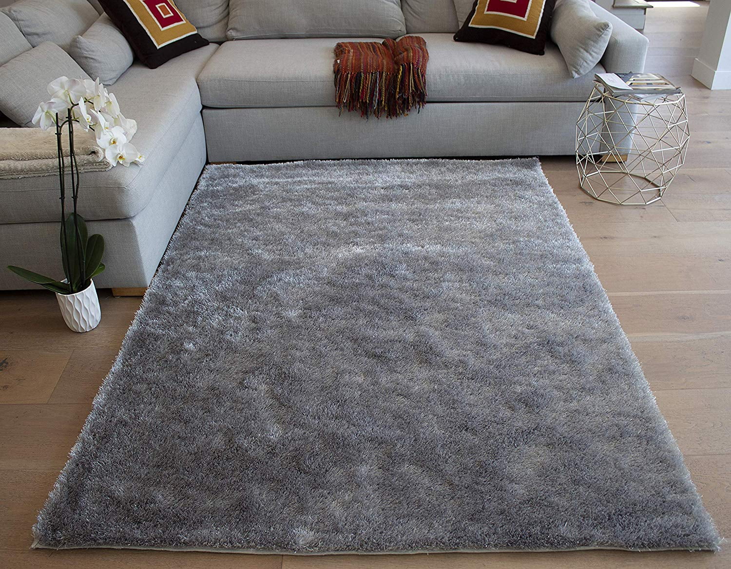 5-Feet-by-7-Feet Silver Light Gray Light Grey New Area Rug Carpet ...