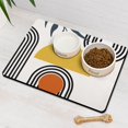 thumbnail image 2 of Boho Retro Floral Pet Feeding Mat-Abstract Art Vintage Absorbent Pet Placemat for Food and Water Bowl, with Waterproof Rubber Backing, Quick Dry Water Dispenser Mat for Dog and Cat (16"x24"), 2 of 3