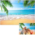 thumbnail image 3 of 7x5ft Tropical Beach Backdrop Summer Backdrop Palm Island Seaside Leaf Backdrop Party Photography Prop, 3 of 6