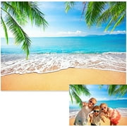 7x5ft Tropical Beach Backdrop Summer Backdrop Palm Island Seaside Leaf Backdrop Party Photography Prop