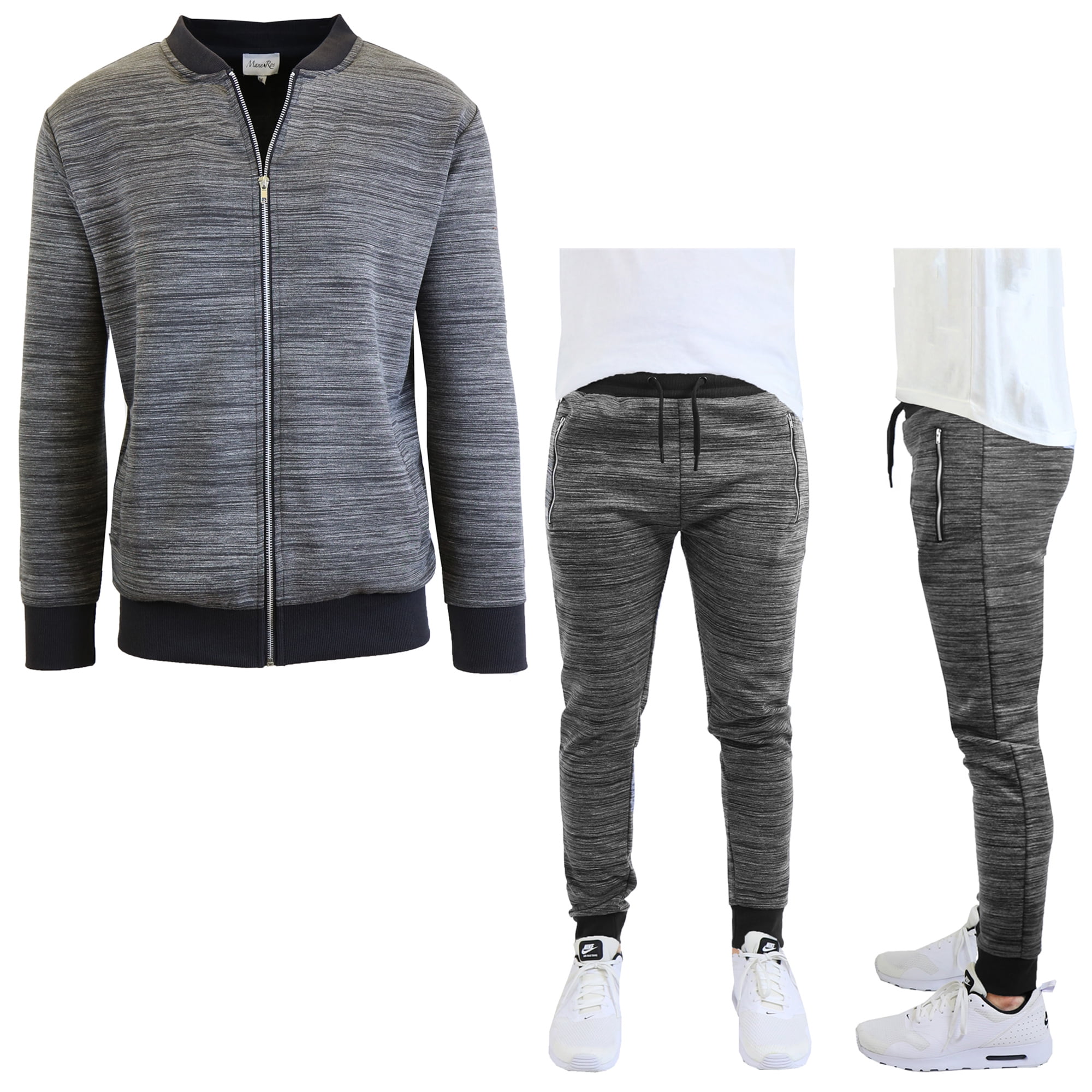 linear fleece jogger set