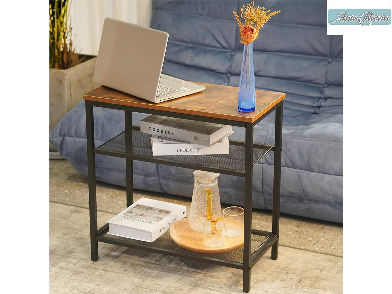 Side Table 3Tier End Table Tall Side Couch Tables Narrow End Tables