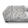 thumbnail image 2 of Forest Soft Flannel Fleece Blanket, Floral Branches Plants Leaf Herbs Wild Blooms Owl Motifs Childish Pastel, Cozy Plush for Indoor and Outdoor Use, 70" x 90", Rose Lime Green Grey, by Ambesonne, 2 of 5