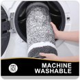 thumbnail image 5 of DISEN Bathroom Rugs 24x16, Extra Soft and Absorbent Microfiber Bath Mat, Non-Slip, Machine Washable, Quick Dry Shaggy Bath Carpet, Suitable for Bathroom Floor, Tub, Shower (Grey and White), 5 of 7