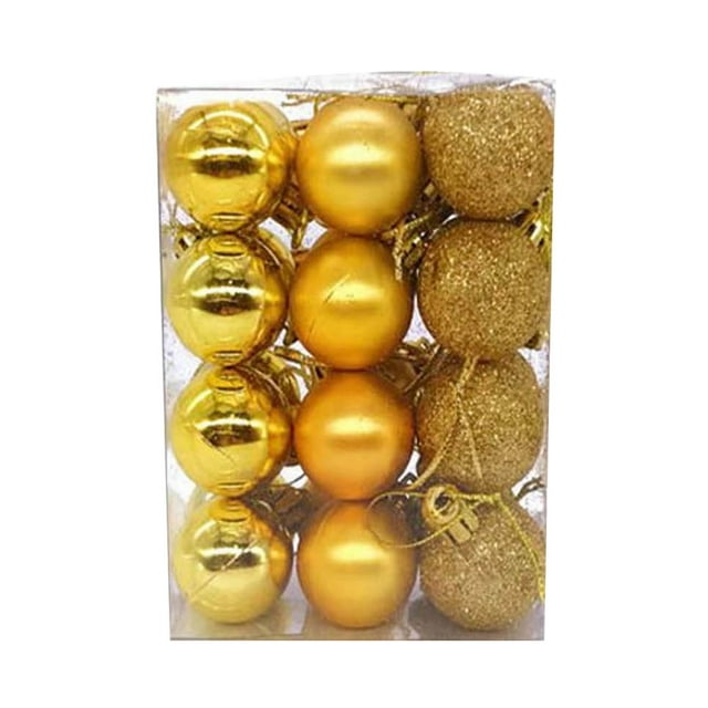Fiudx Juego de Bolas Navideñas, Decoración Irrompible, Bolas Colgantes Multicolores, Decoración para Árbol de Navidad, Diseño de Escaparate para Fiestas, Paquete de 24