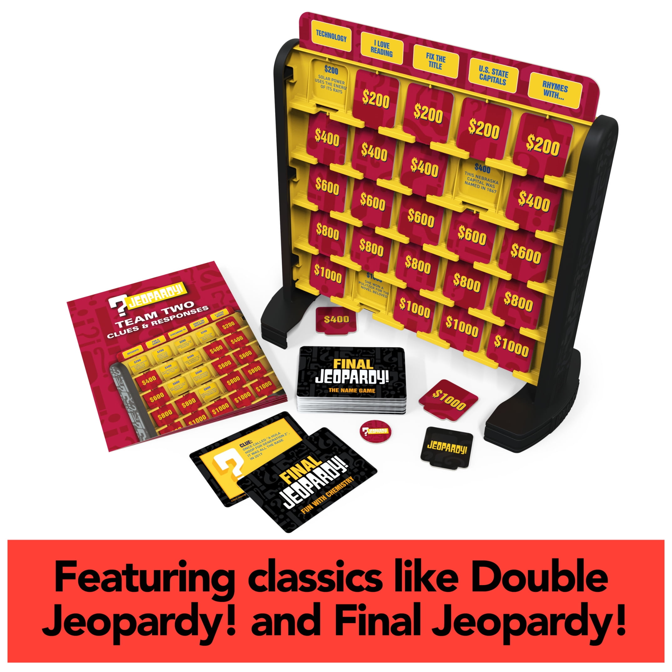 Jeopardy! New & Improved Family Edition Board Trivia Game, for Kids Ages 10 and up
