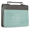 thumbnail image 5 of Christian Art Gifts Women's Fashion Bible Cover All Things are Possible Matthew 19:26, Turquoise/Silver Vines Faux Leather, XL, 5 of 6