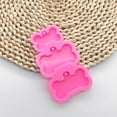 thumbnail image 1 of Reusable 3 Holes Casting Mold - Convenient Cleaning - Decorative Keychain - Solid Color Dog Bone Silicone Casting Mould - Pendant Making Tools, 1 of 8