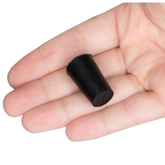 Rubber Stoppers, Size 0, Solid. Pack 1-Pound.