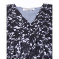 thumbnail image 4 of Moomaya Womens Printed V Neck Top, Balloon Sleeves Ruffled Chiffon Crop Top, 4 of 8