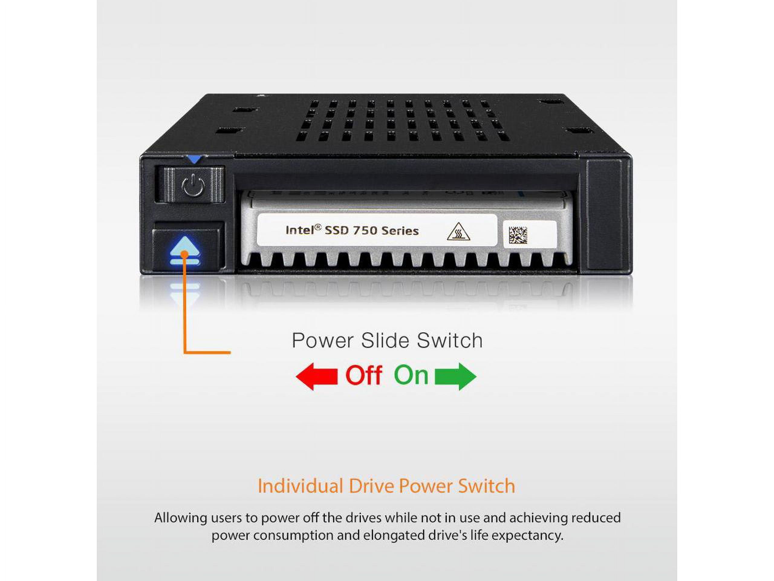 Icy Dock FlexiDOCK MB021VP-B Drive Enclosure for 3.5" U.2, PCI Express NVMe - SFF-8654 SlimSAS Host Interface Internal - Black (260561)