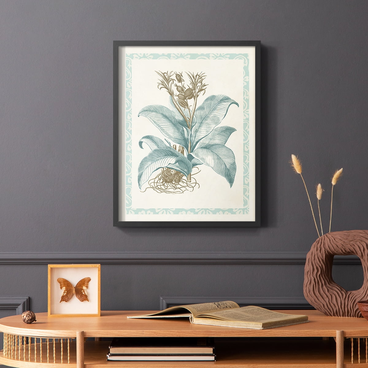Willow Blue Besler III Framed Print - Solid Wood in Single Picture Frame Solid Wood 2 Framed Print