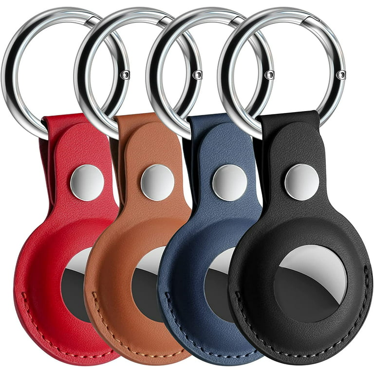  Leather Airtag Holder for Apple Airtag Keychain Full