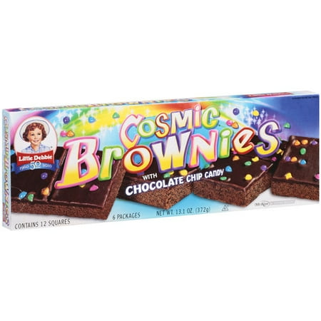 little debbie cosmic brownies with chocolate chip candy