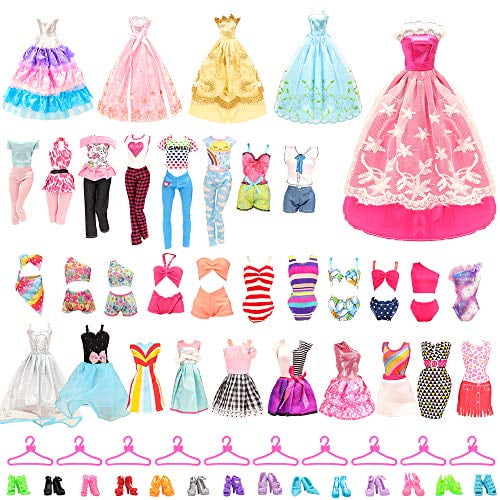 Miunana 16 Doll Clothes Accessories = 5 Set Clothes Our Generation & Other Dolls 5 Accessories for 18 Inch American Girl 2 Shoes